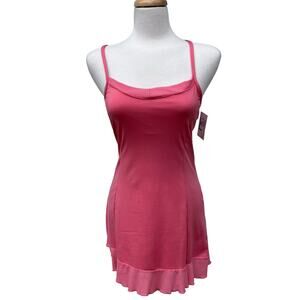 VTG Lejay LEJ Ruffled Tennis Dress Sz M Athletic Coral Pink Deadstock Coquette